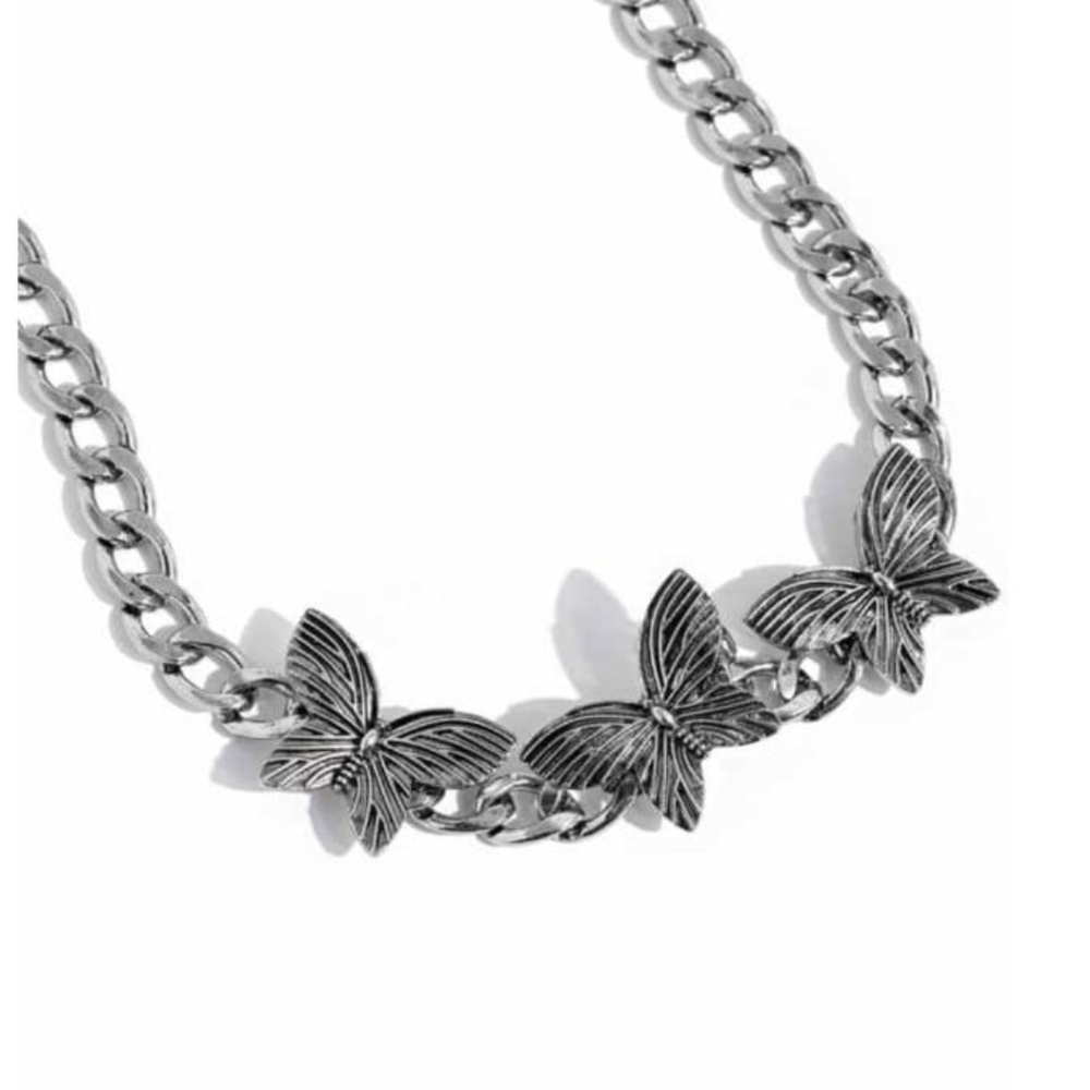 Paparazzi Silver Butterfly Necklace Aerial Ambition Silver Choker Fashion Jewels